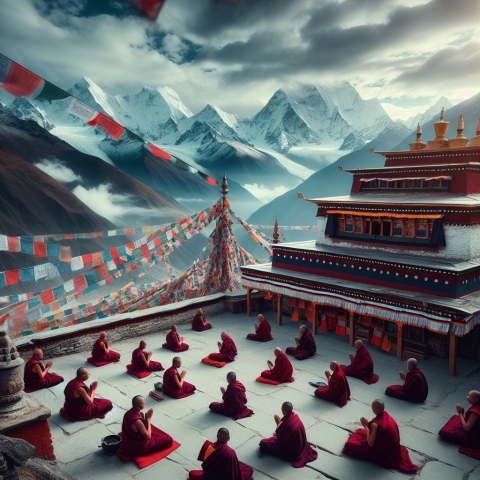 Tibetan Monastery Meditation Prompt